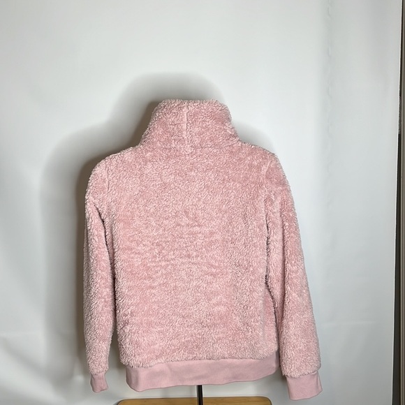lukka Lux chunky pink fleece pullover, Cowl neck - Picture 2 of 6